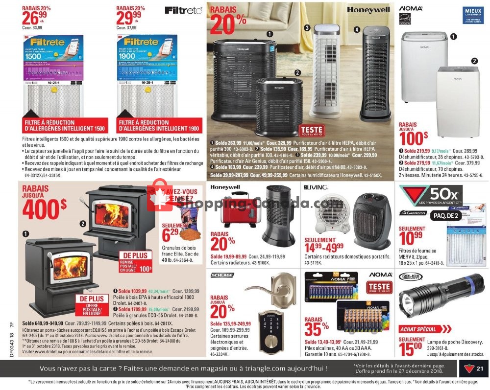 Canadian Tire flyer from Thursday October 18, 2018 to Wednesday October 24, 2018 - page 23