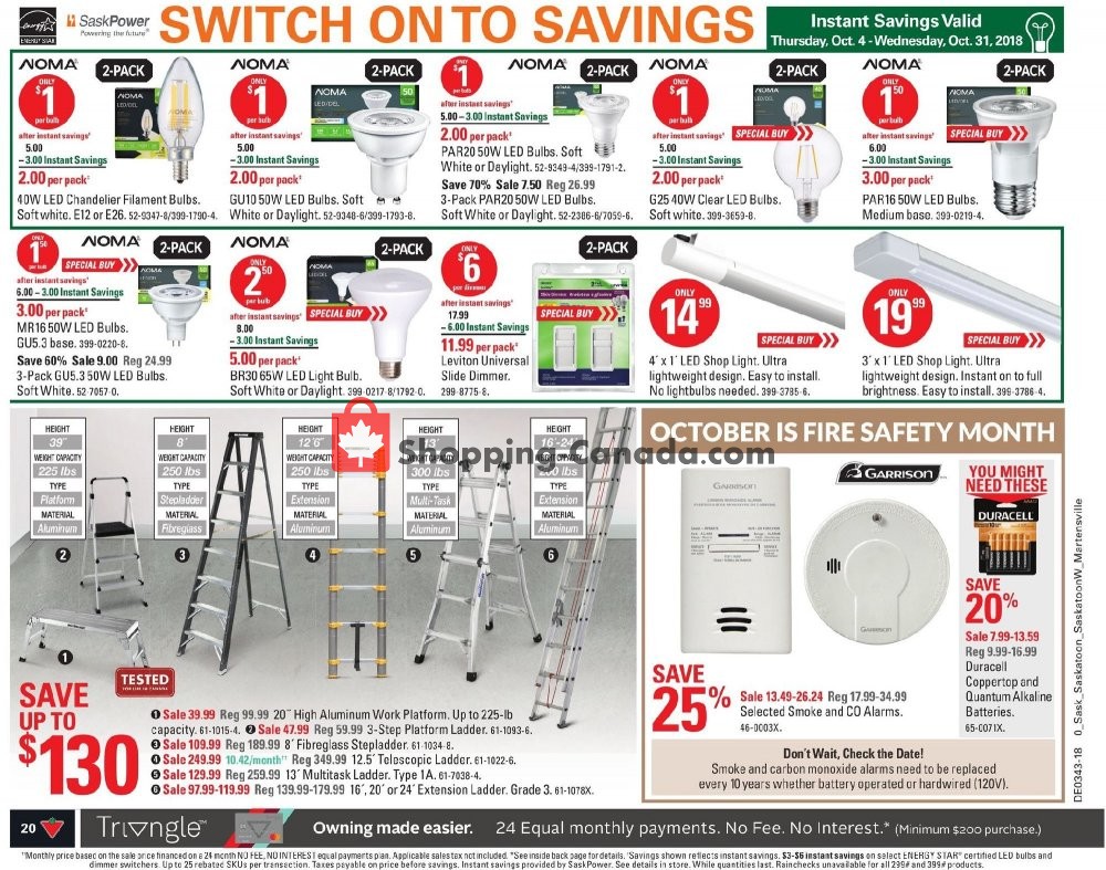 Canadian Tire flyer from Friday October 19, 2018 to Thursday October 25, 2018 - page 22