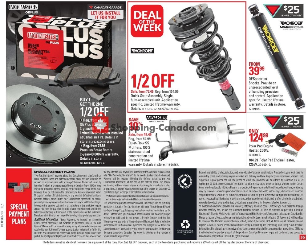 Canadian Tire flyer from Friday October 19, 2018 to Thursday October 25, 2018 - page 37