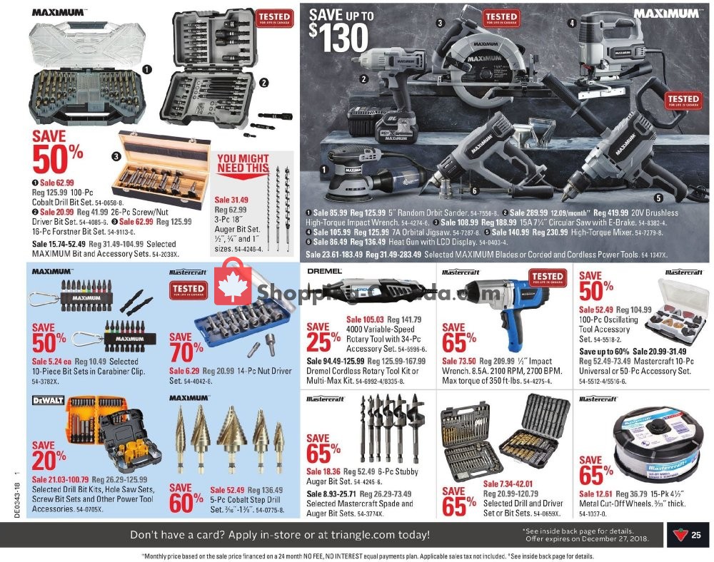 Canadian Tire flyer from Friday October 19, 2018 to Thursday October 25, 2018 - page 27