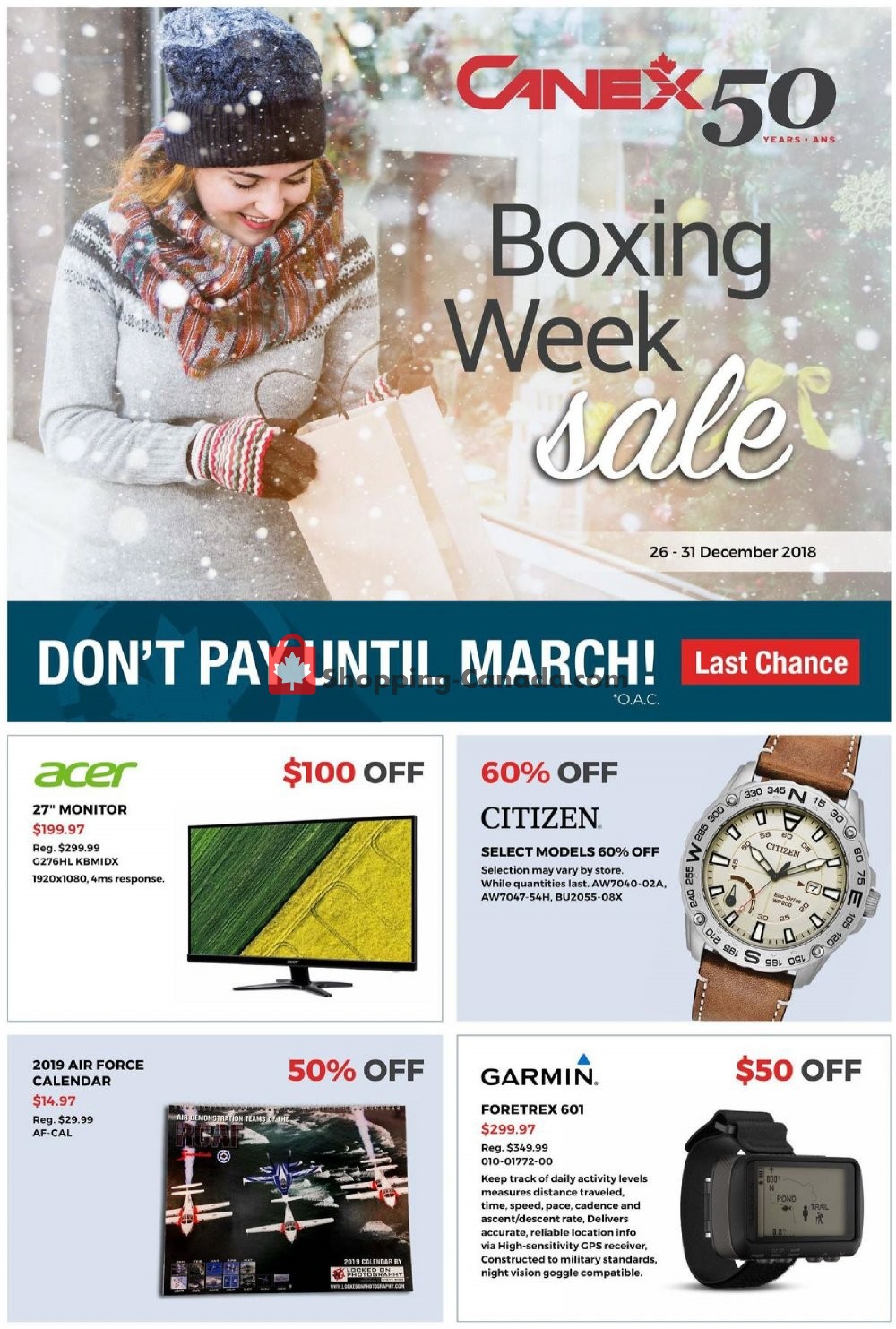 Canex flyer from Wednesday December 26, 2018 to Monday December 31, 2018 - page 1