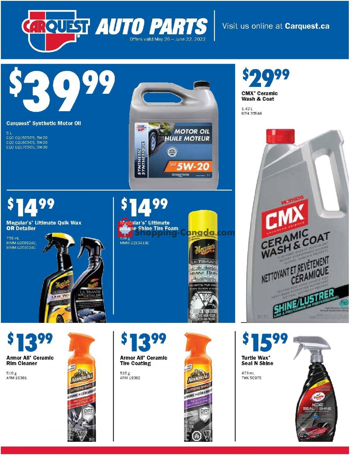 Carquest professionals flyer from Thursday May 26, 2022 to Wednesday June 22, 2022 - page 1