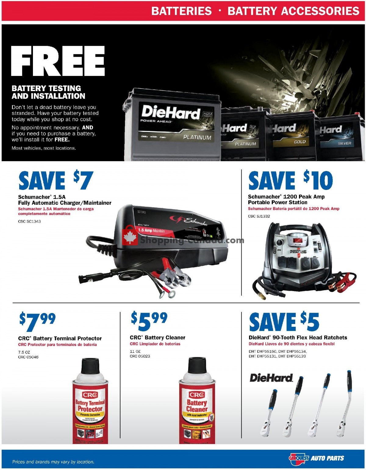Carquest professionals Canada, flyer (Fleet And Farm Fall Savings