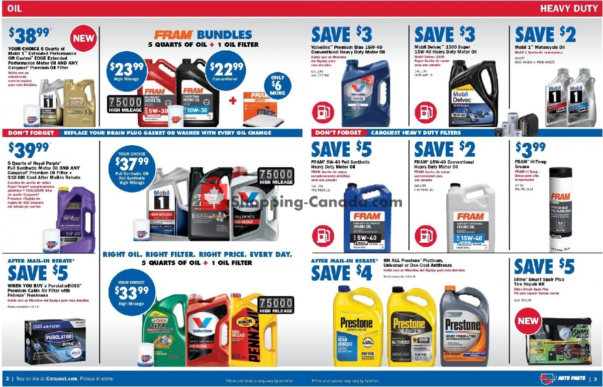 Carquest professionals Canada, flyer (Save At The Pump) February 17 March 30, 2022