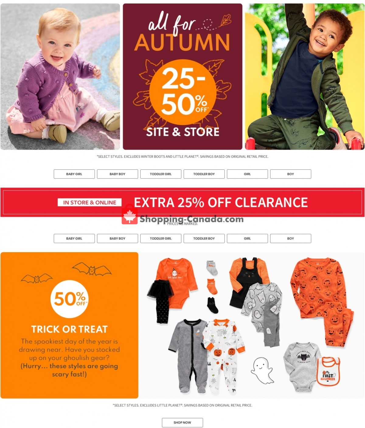 Carter's Oshkosh flyer from Thursday October 7, 2021 to Wednesday October 13, 2021 - page 1