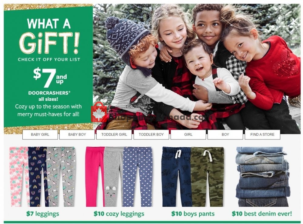 Carter's Oshkosh Canada, flyer (Hot Offer) November 13 November 19