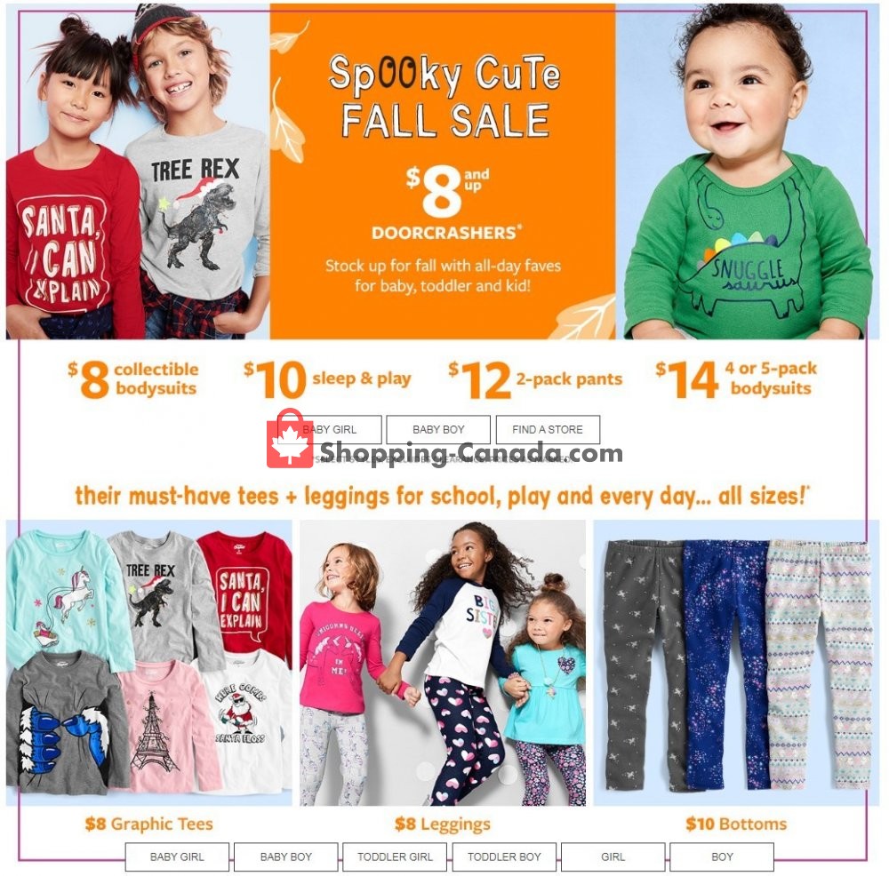 Carter's Oshkosh flyer from Wednesday October 16, 2019 to Tuesday October 22, 2019 - page 1