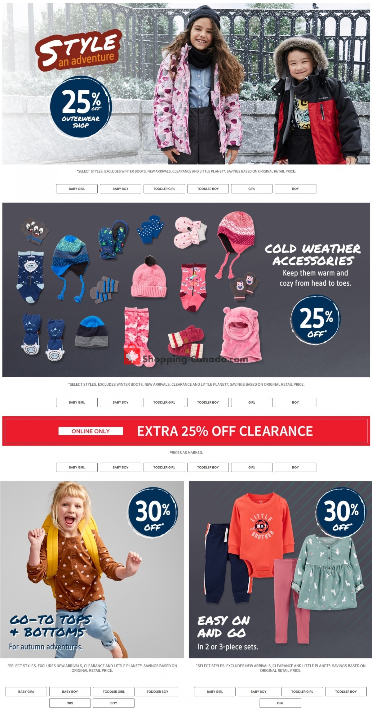 Carter's Oshkosh flyer from Wednesday September 15, 2021 to Tuesday September 21, 2021 - page 1