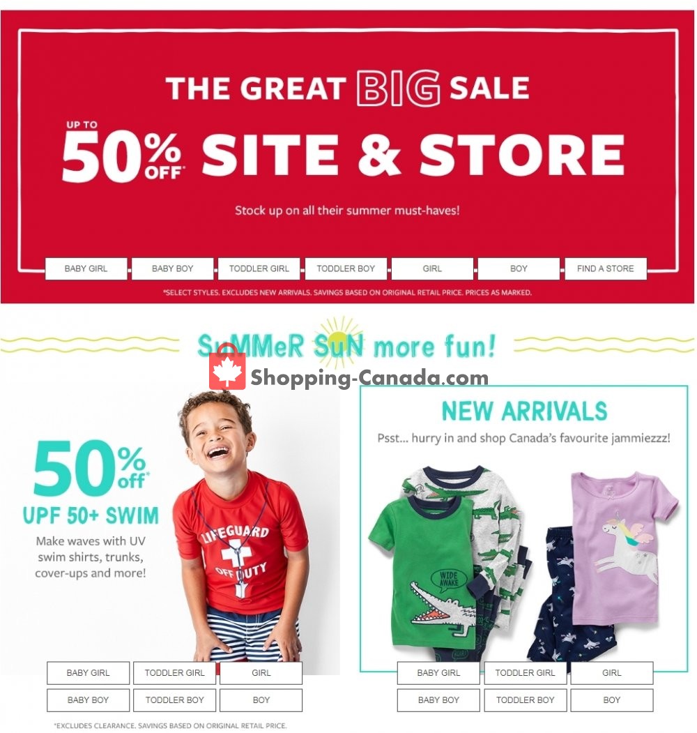 Carter's Oshkosh flyer from Thursday June 20, 2019 to Wednesday June 26, 2019 - page 1