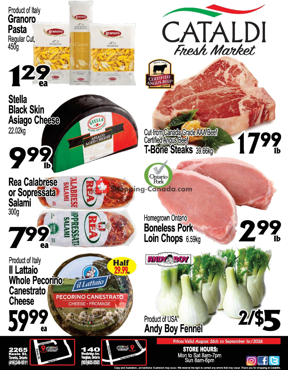 Cataldi Fresh Market flyer from Sunday April 26, 2026 to Wednesday September 16, 2026 - page 1