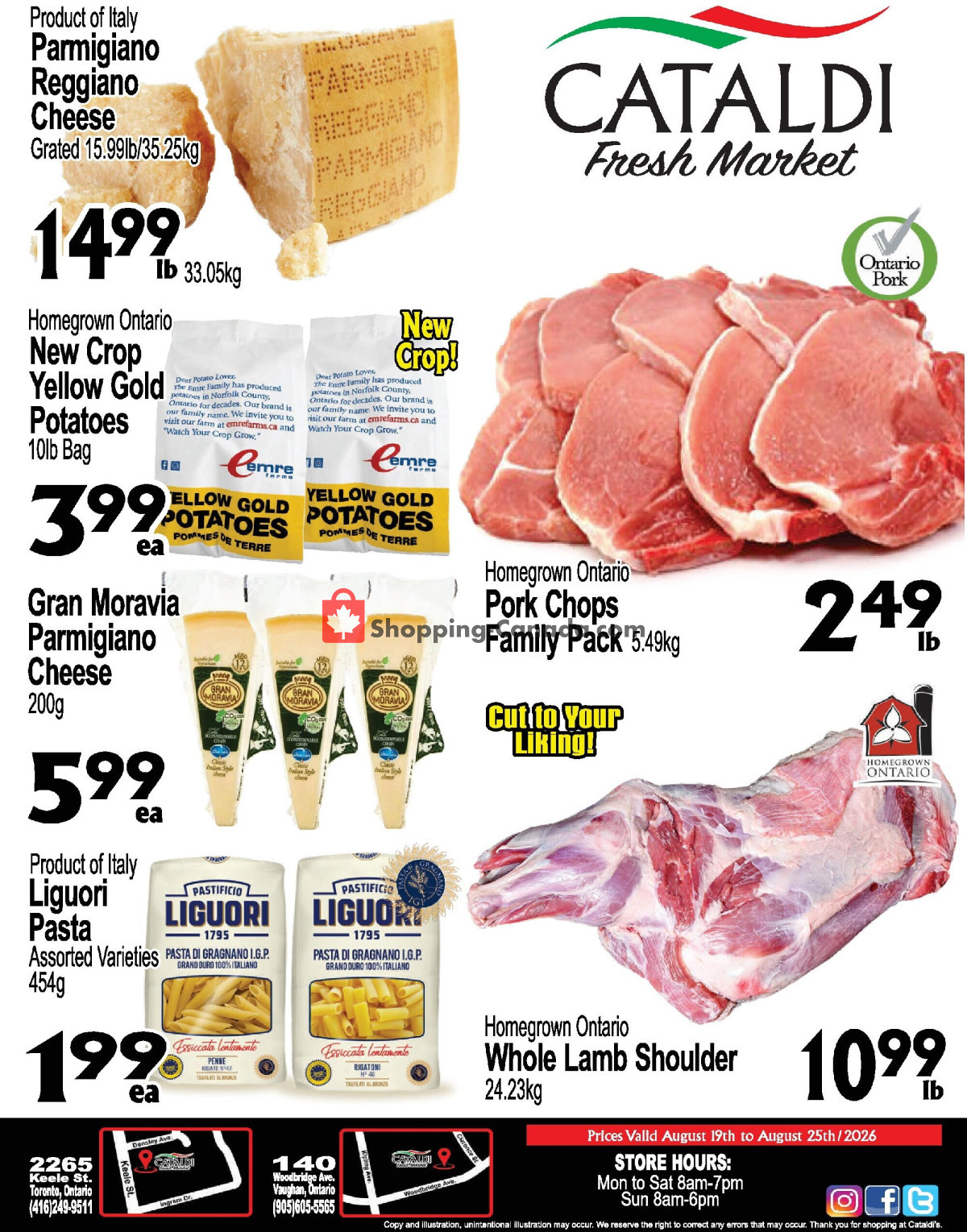 Cataldi Fresh Market flyer from Wednesday August 19, 2026 to Tuesday August 25, 2026 - page 1