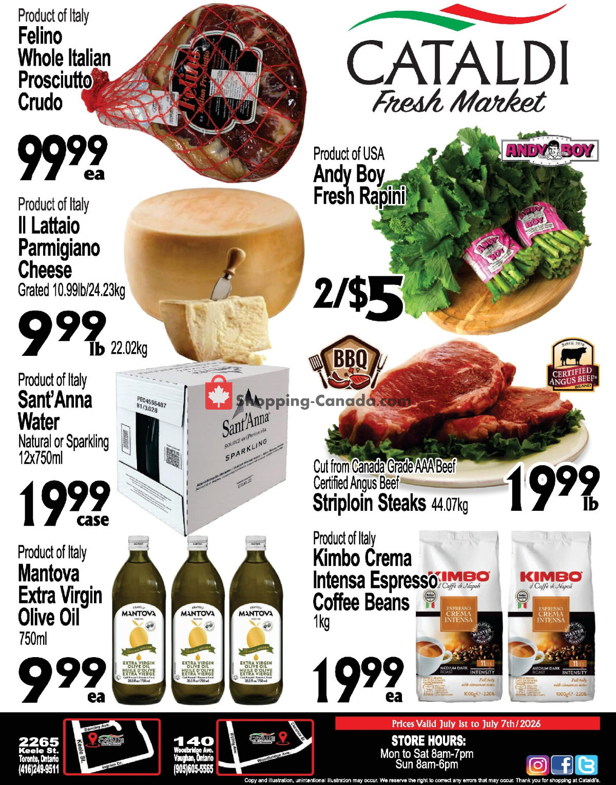 Cataldi Fresh Market flyer from Wednesday July 1, 2026 to Tuesday July 7, 2026 - page 1
