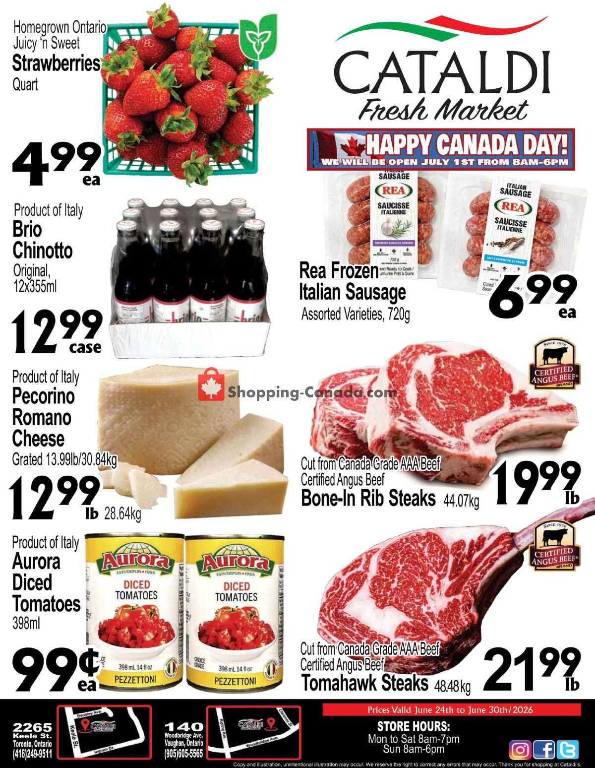Cataldi Fresh Market flyer from Wednesday July 1, 2026 to Tuesday June 30, 2026 - page 1