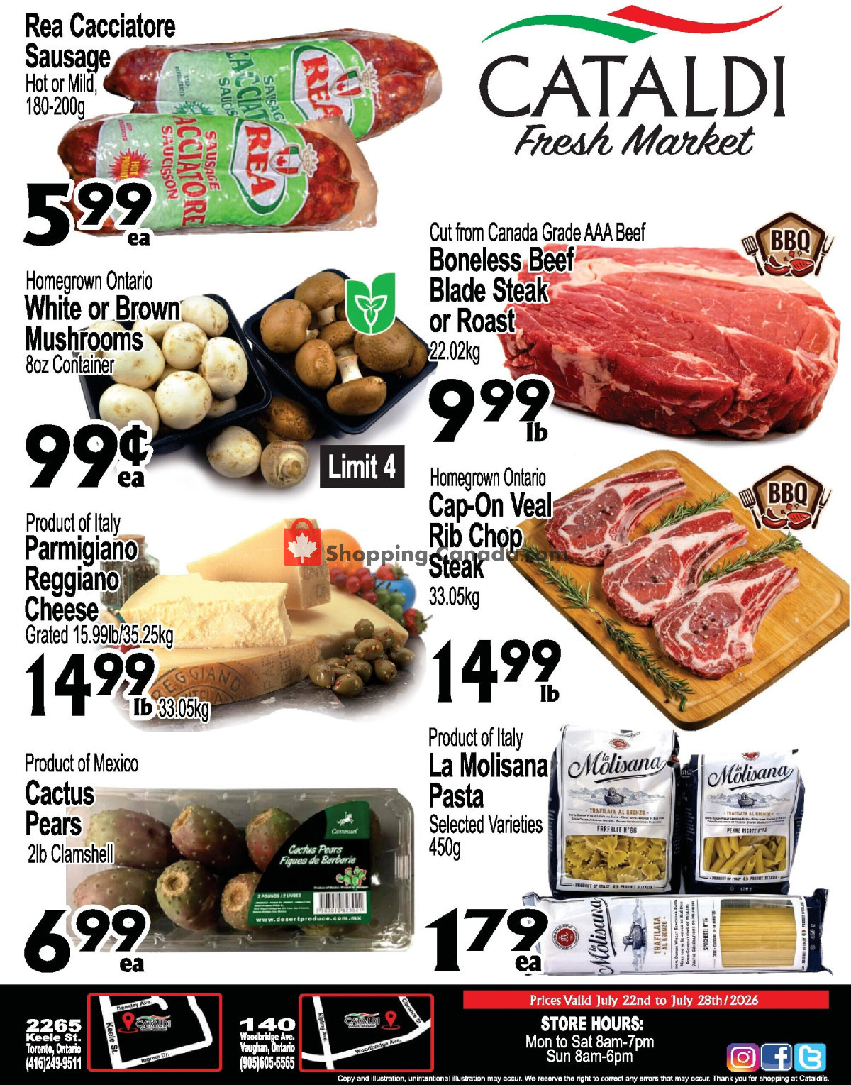 Cataldi Fresh Market flyer from Wednesday July 22, 2026 to Tuesday July 28, 2026 - page 1