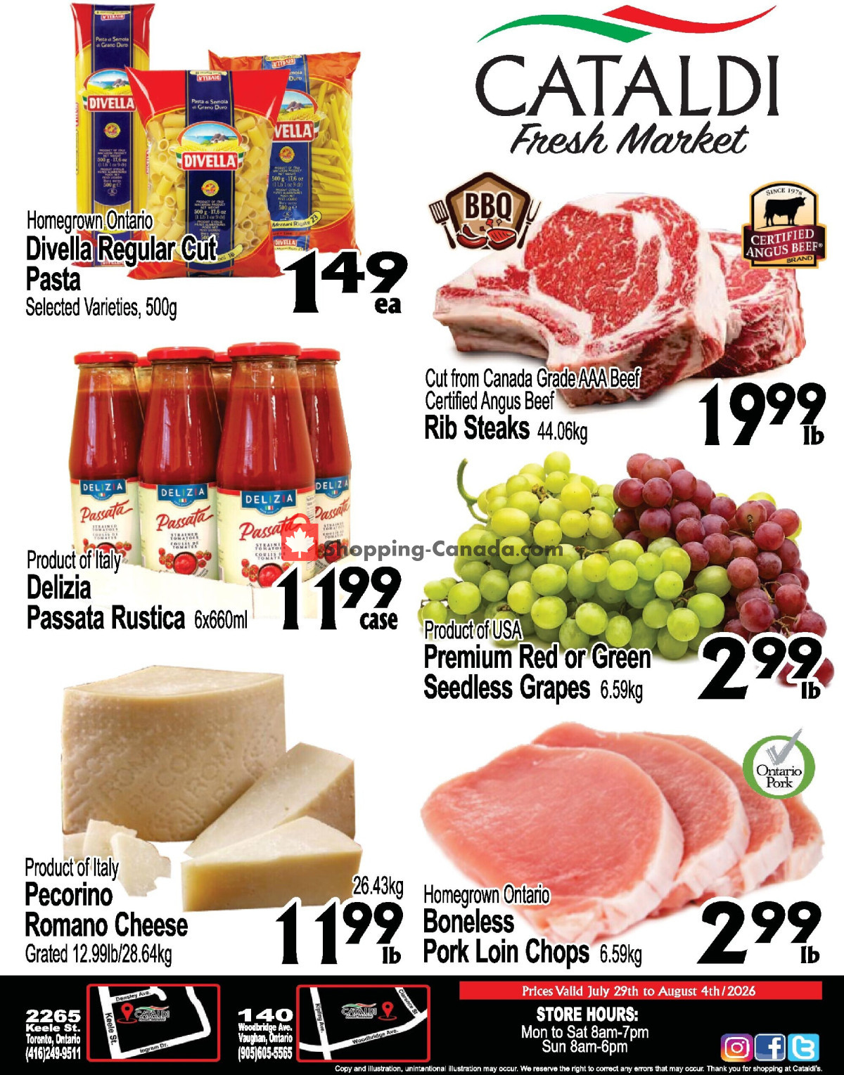 Cataldi Fresh Market flyer from Wednesday July 29, 2026 to Wednesday August 5, 2026 - page 1