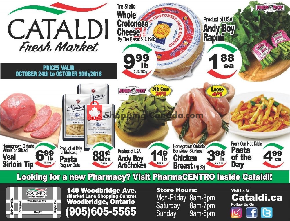 Cataldi Fresh Market flyer from Wednesday October 24, 2018 to Tuesday October 30, 2018 - page 1