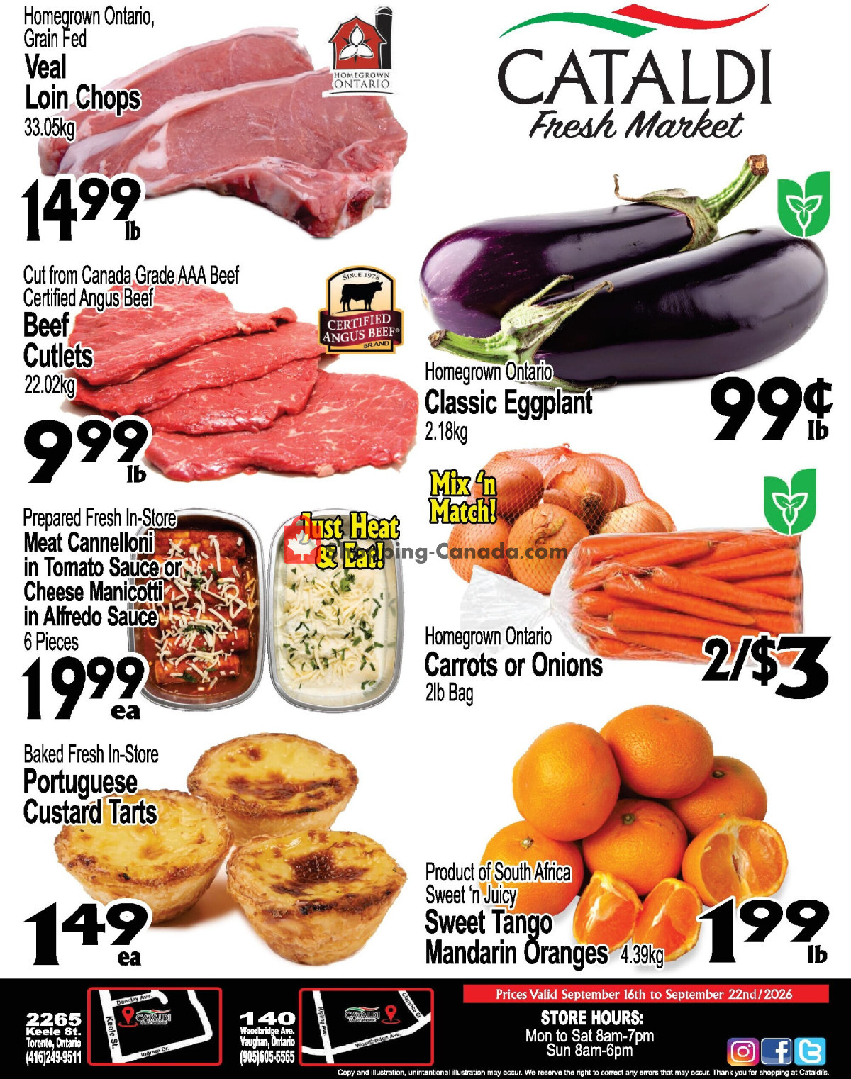 First page of Cataldi Fresh Market flyer - preview - from Tuesday September 22, 2026 to Monday September 28, 2026