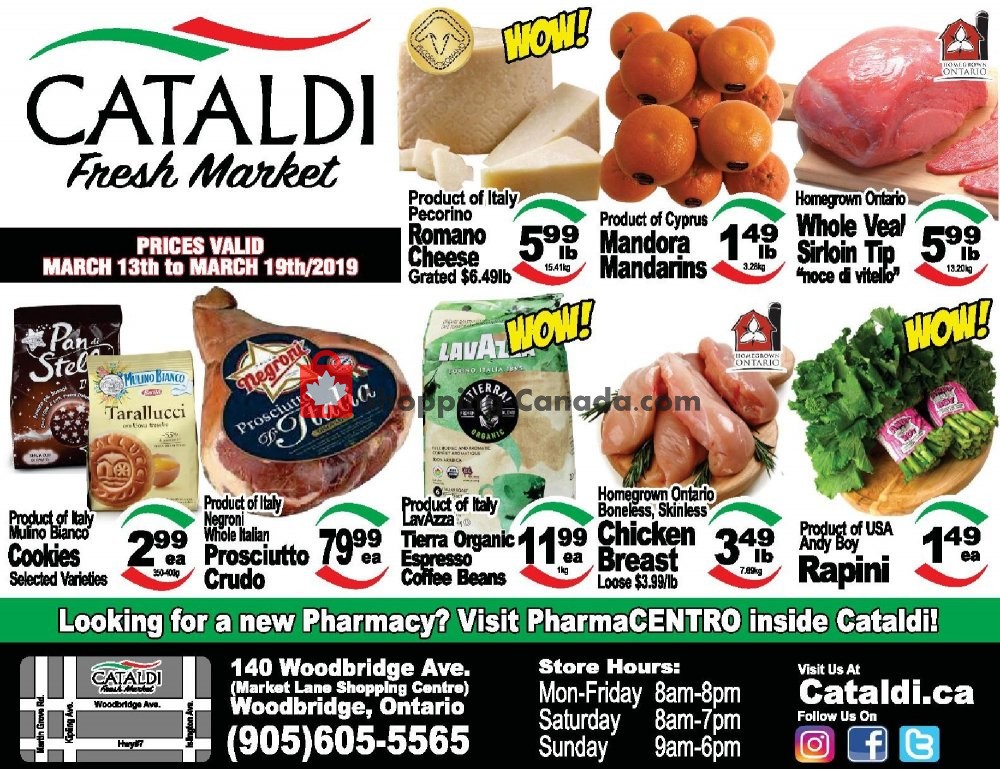 Cataldi Fresh Market flyer from Wednesday March 13, 2019 to Tuesday March 19, 2019 - page 1