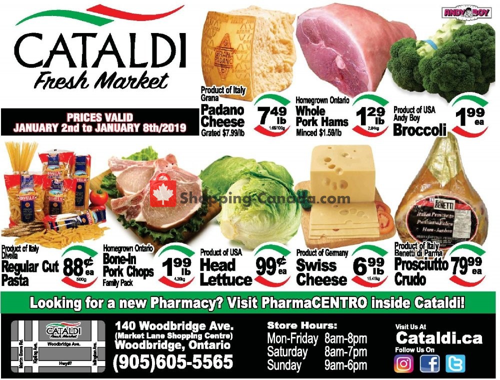 Cataldi Fresh Market flyer from Wednesday January 2, 2019 to Tuesday January 8, 2019 - page 1