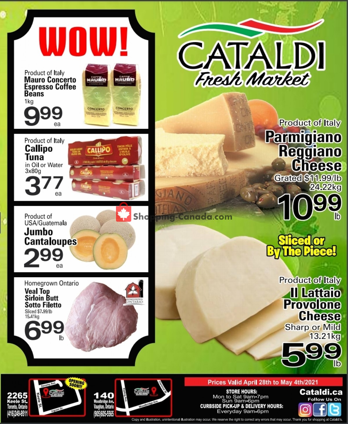Cataldi Fresh Market flyer from Wednesday April 28, 2021 to Tuesday May 4, 2021 - page 1