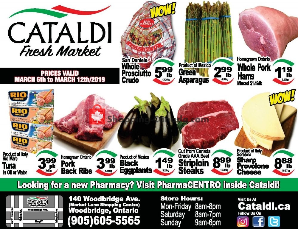 Cataldi Fresh Market flyer from Wednesday March 6, 2019 to Tuesday March 12, 2019 - page 1