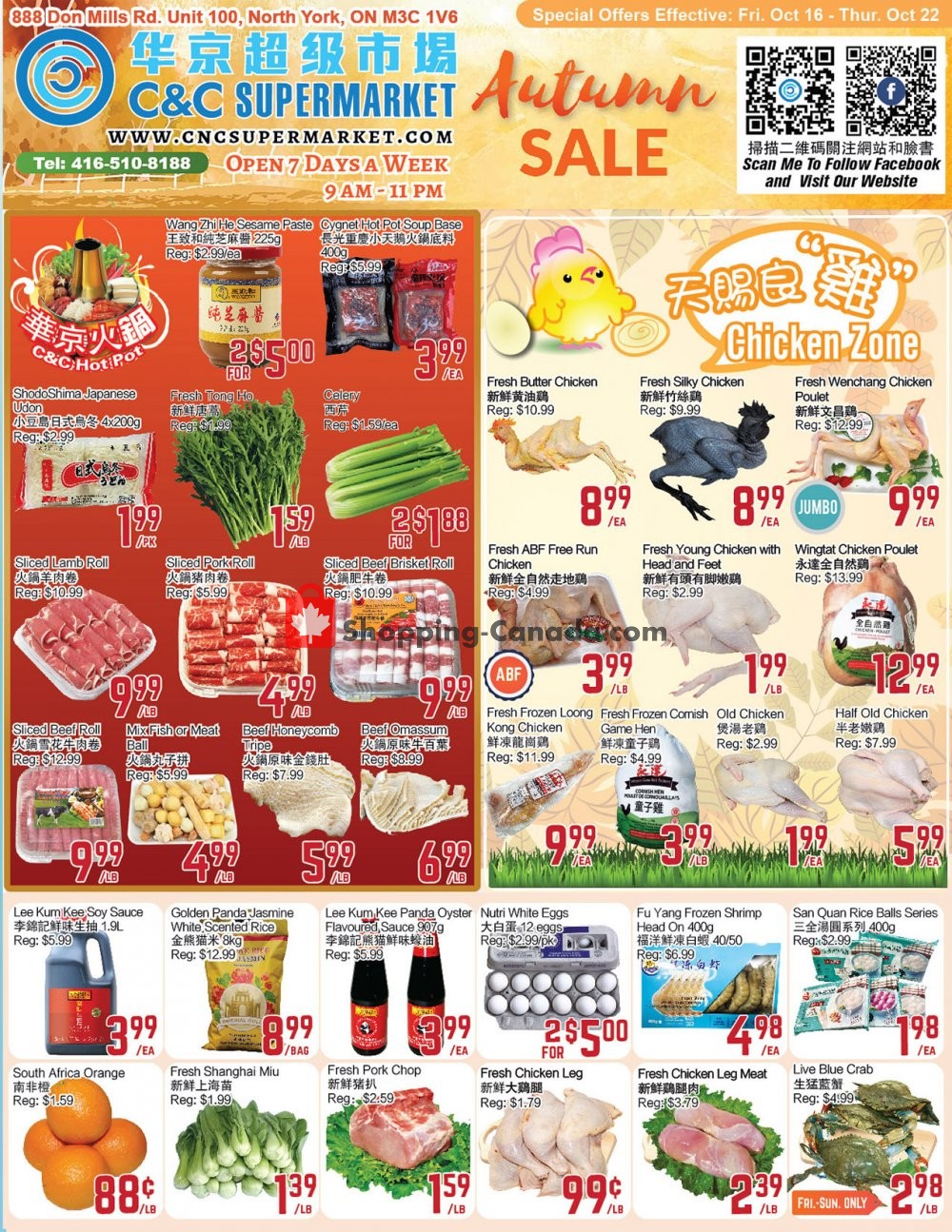 C&C Supermarket flyer from Friday October 16, 2020 to Thursday October 22, 2020 - page 1