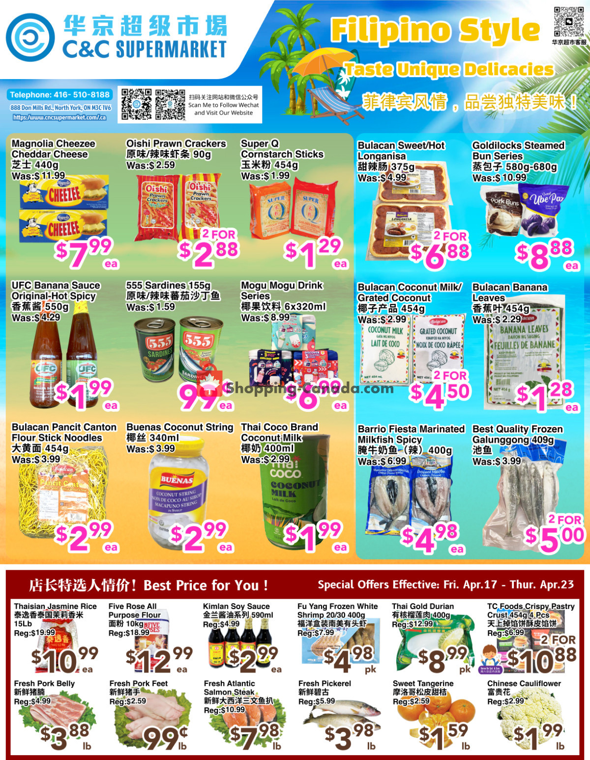 C&C Supermarket flyer from Friday April 17, 2026 to Thursday April 23, 2026 - page 1