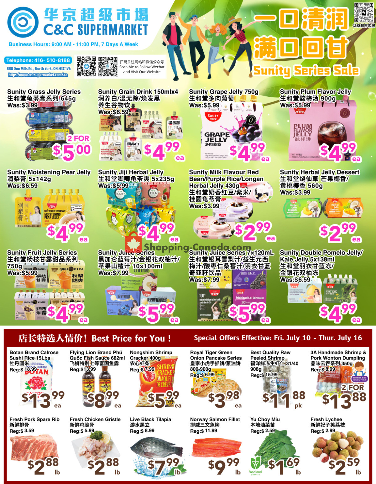 C&C Supermarket flyer from Friday July 10, 2026 to Thursday July 16, 2026 - page 1