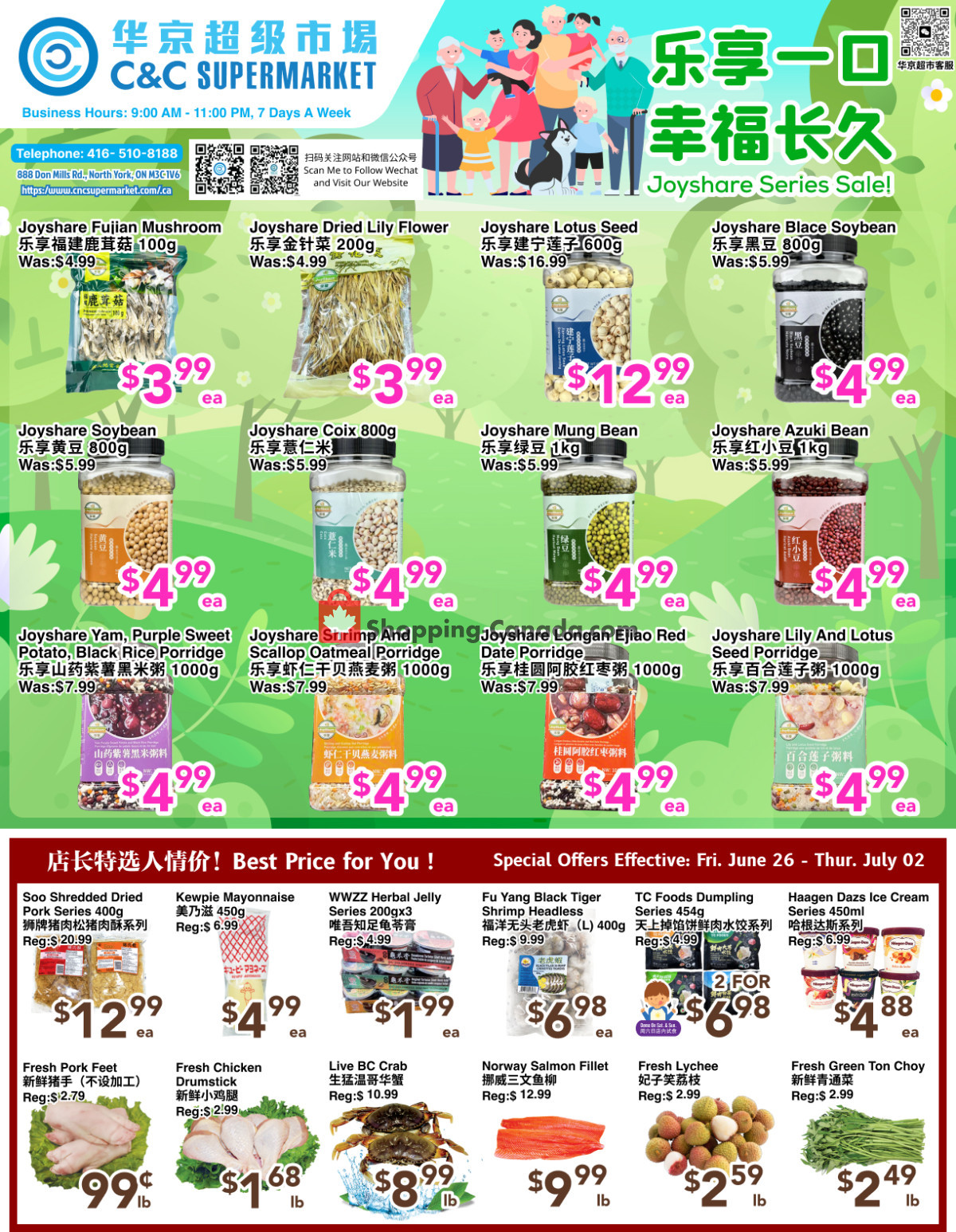 C&C Supermarket flyer from Friday June 26, 2026 to Thursday July 2, 2026 - page 1