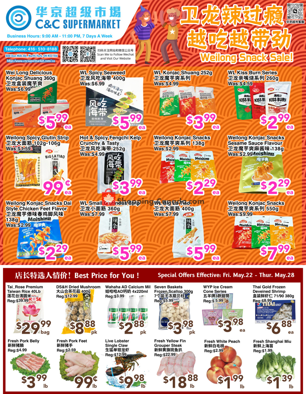 C&C Supermarket flyer from Friday May 22, 2026 to Thursday May 28, 2026 - page 1