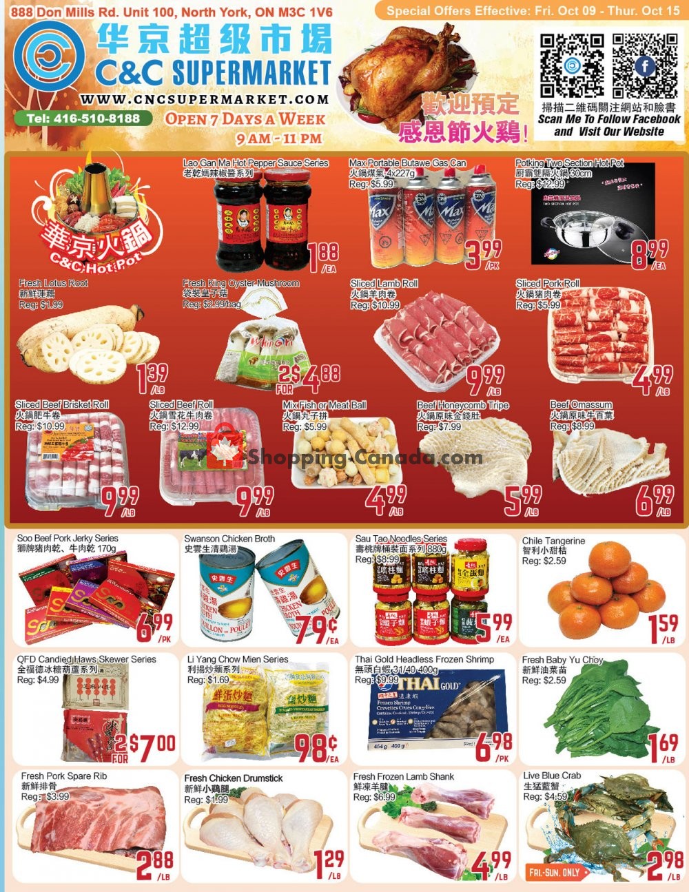 C&C Supermarket flyer from Friday October 9, 2020 to Thursday October 15, 2020 - page 1
