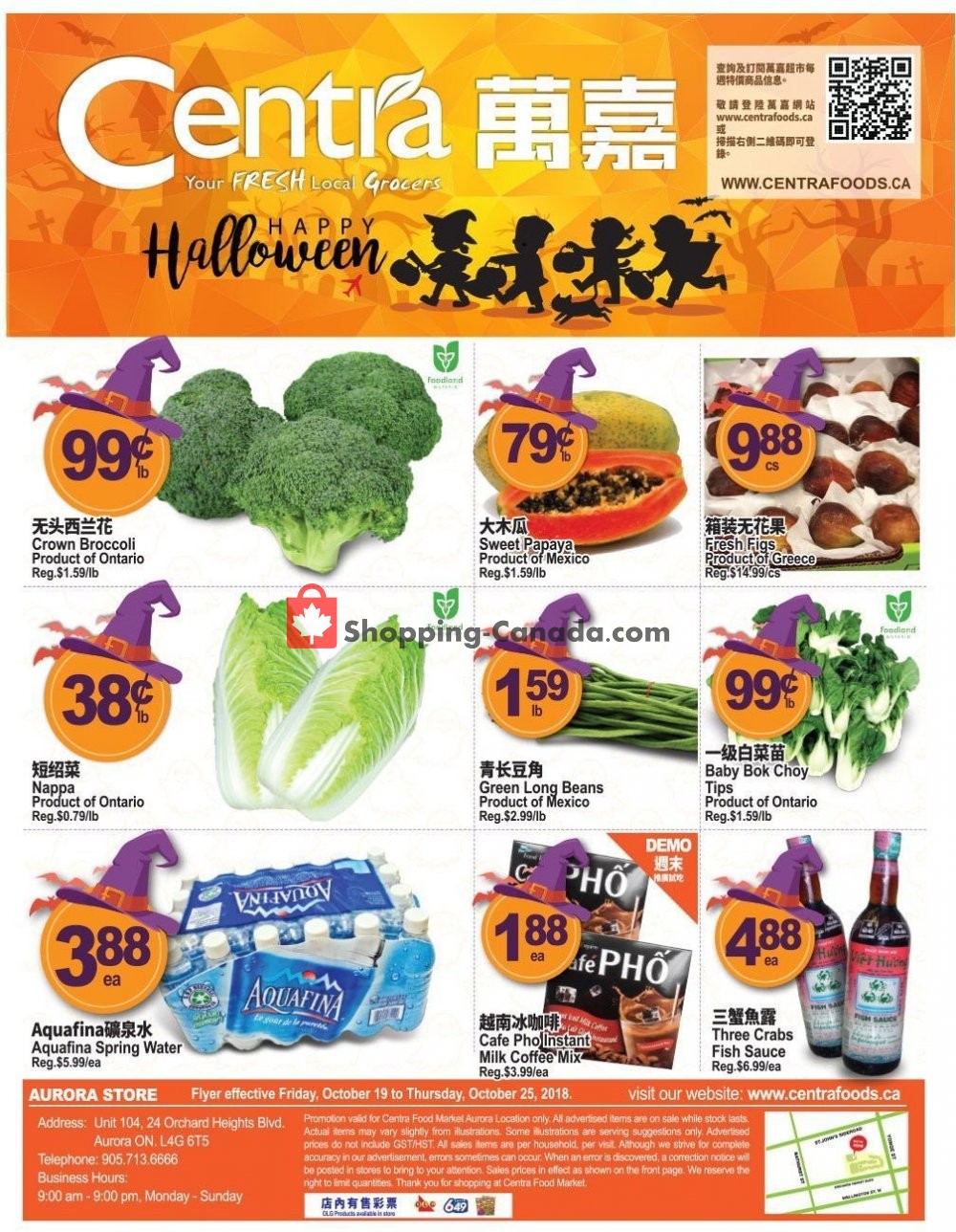 Centra Food Market flyer from Friday October 19, 2018 to Thursday October 25, 2018 - page 1