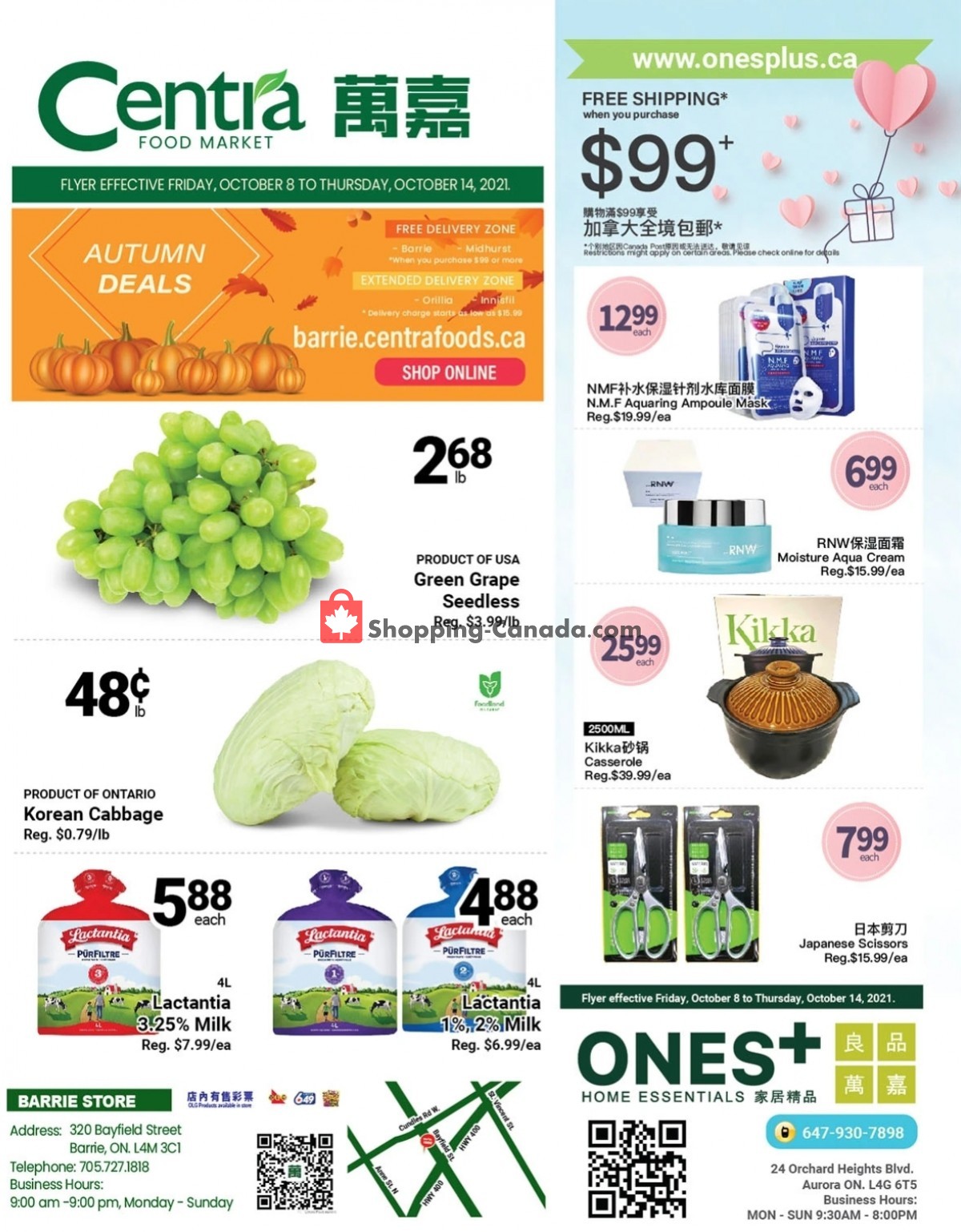 Centra Food Market flyer from Friday October 8, 2021 to Thursday October 14, 2021 - page 1