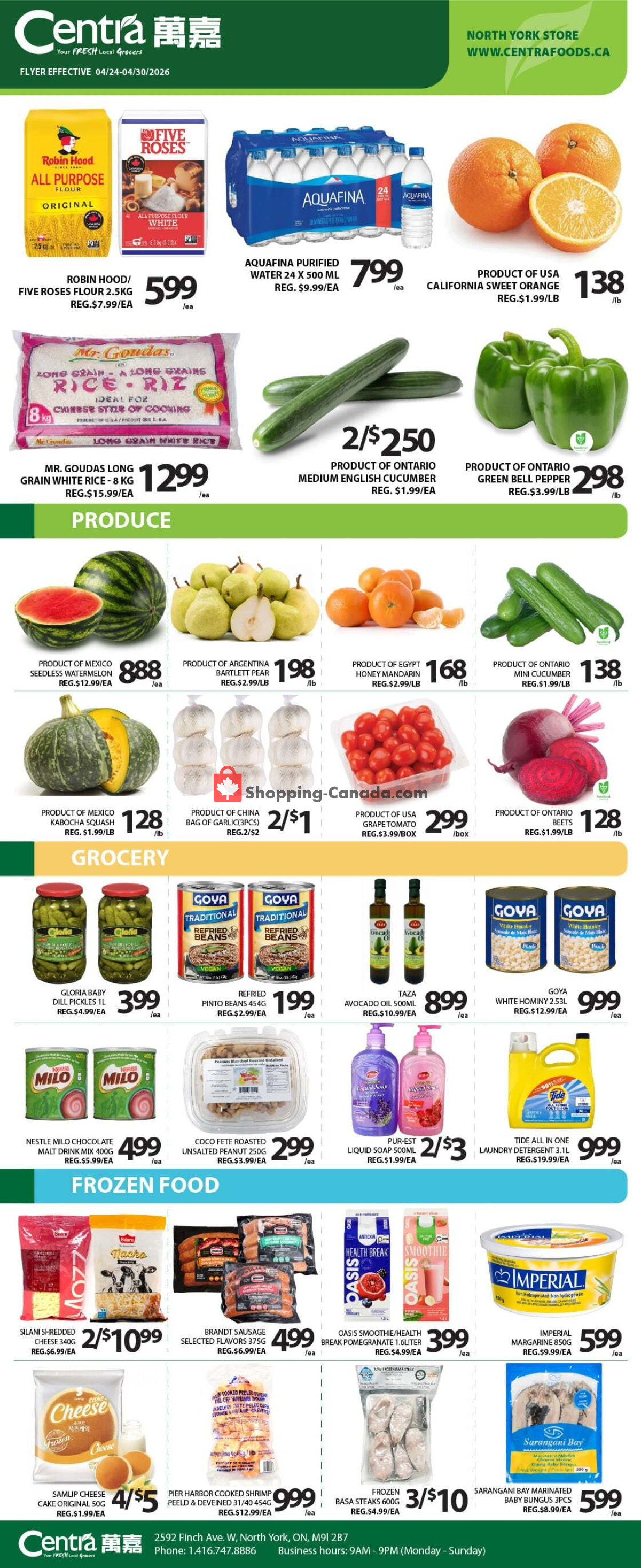 Centra Food Market flyer from Thursday April 23, 2026 to Thursday April 30, 2026 - page 1