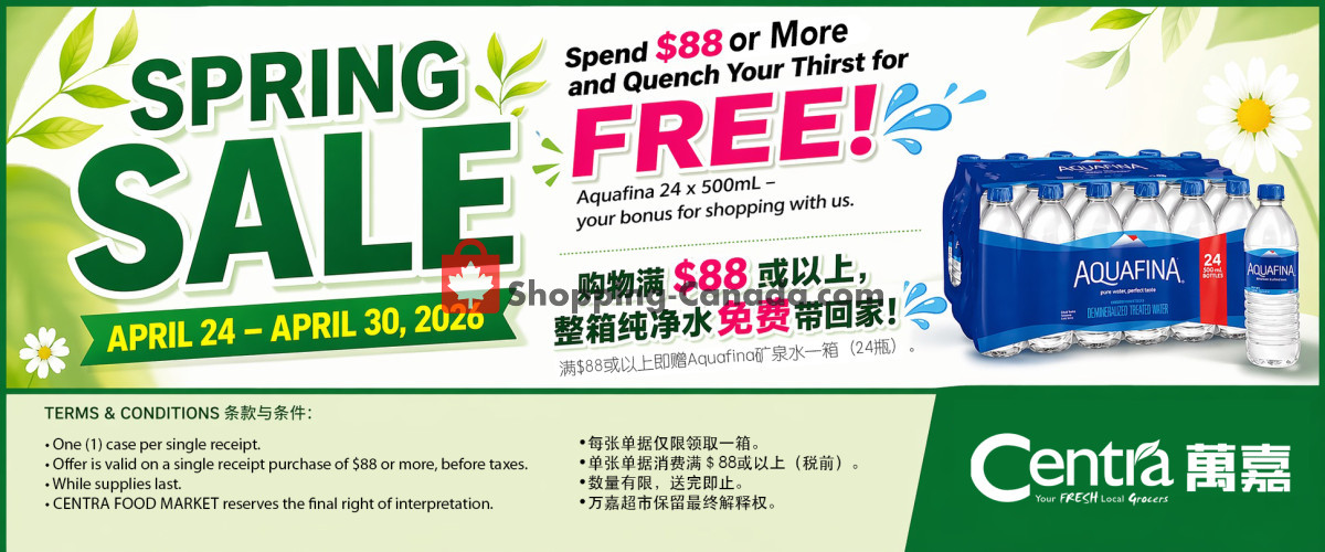 Centra Food Market flyer from Friday April 24, 2026 to Thursday April 30, 2026 - page 1