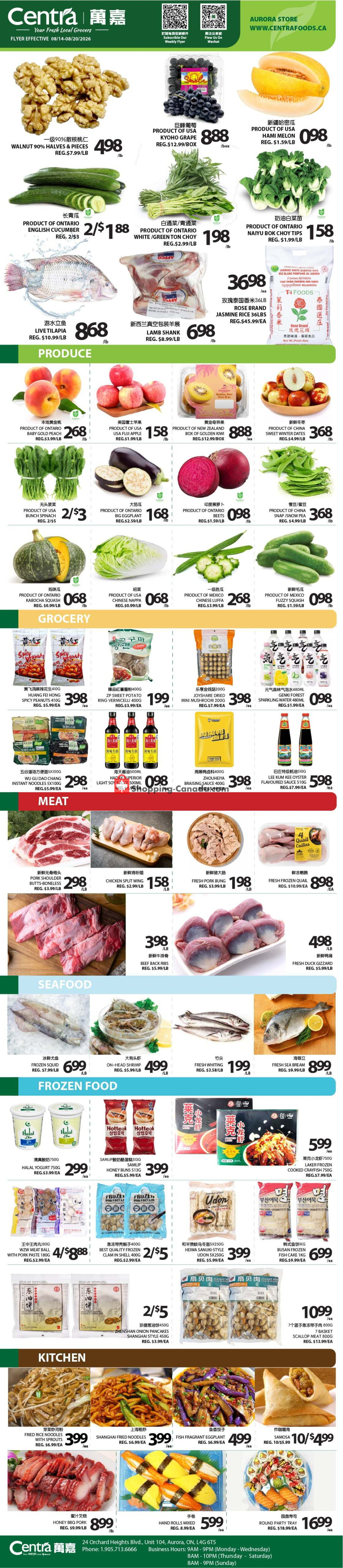 Centra Food Market flyer from Monday August 10, 2026 to Sunday August 16, 2026 - page 1