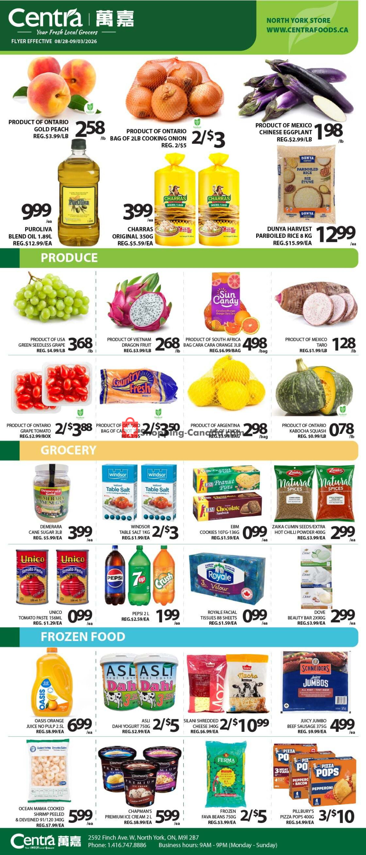 Centra Food Market flyer from Monday August 24, 2026 to Sunday August 30, 2026 - page 1