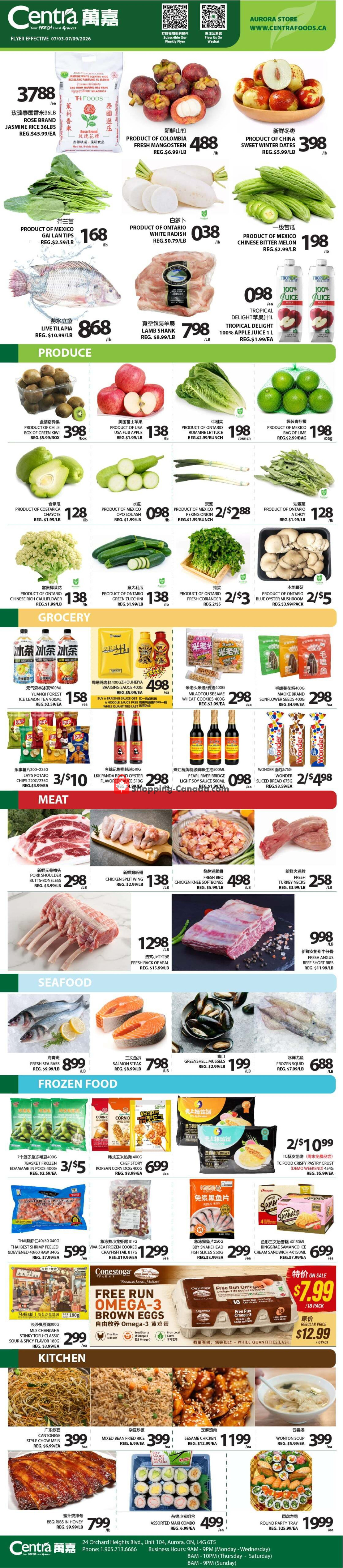 Centra Food Market flyer from Wednesday July 1, 2026 to Tuesday July 7, 2026 - page 1