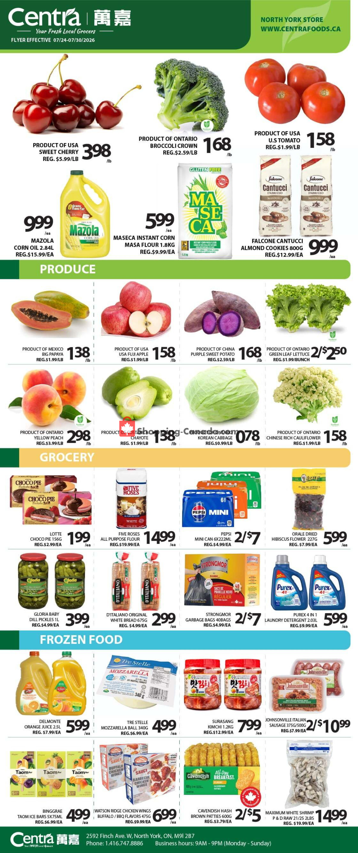 Centra Food Market flyer from Monday July 20, 2026 to Thursday July 30, 2026 - page 1