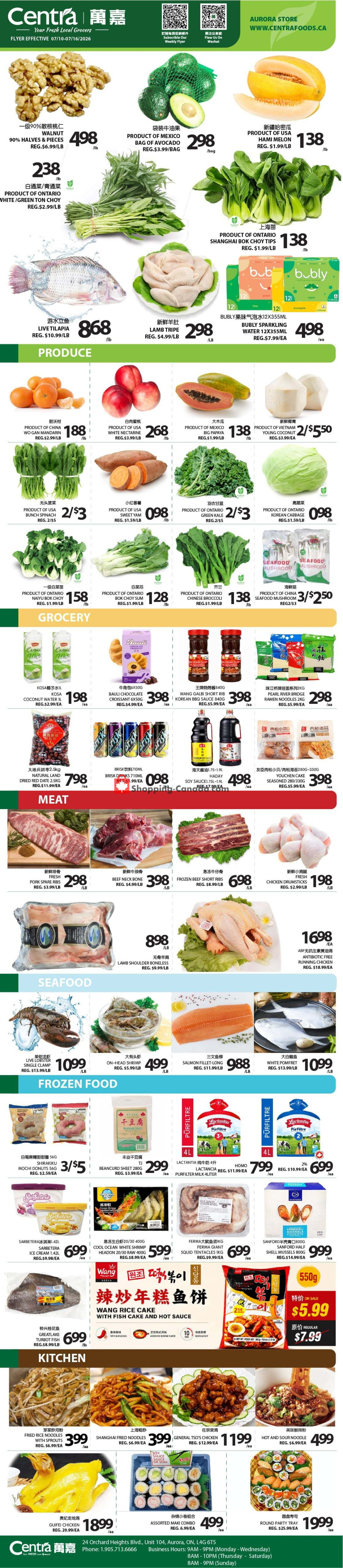 Centra Food Market flyer from Monday July 6, 2026 to Sunday July 12, 2026 - page 1