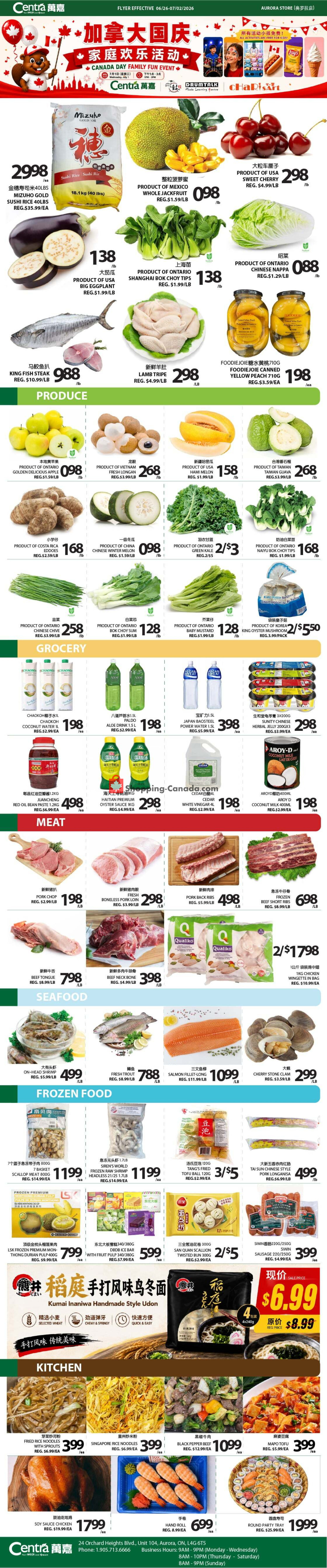 Centra Food Market flyer from Thursday June 25, 2026 to Thursday July 2, 2026 - page 1