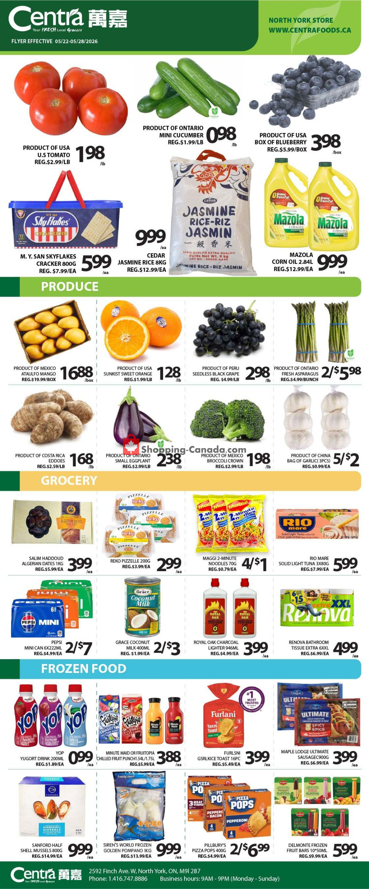 Centra Food Market flyer from Monday May 18, 2026 to Sunday May 24, 2026 - page 1