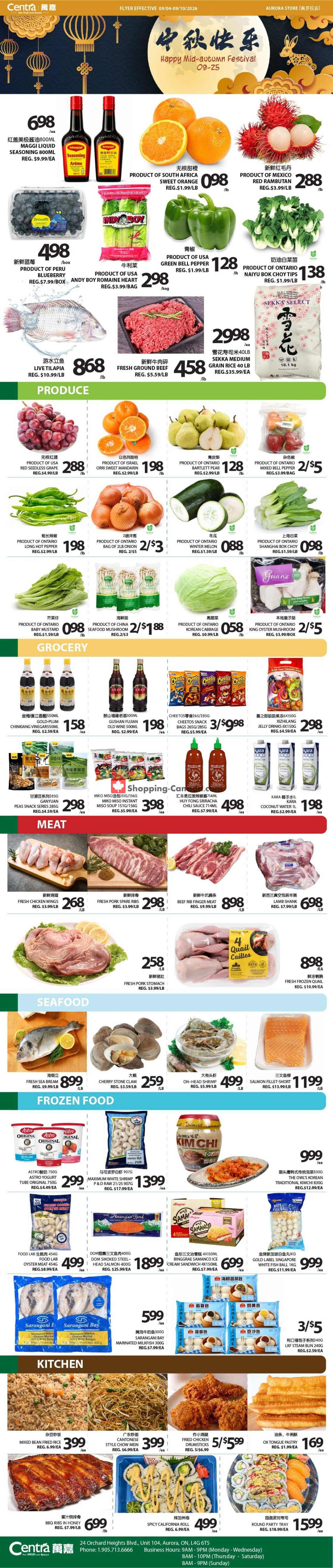 Centra Food Market flyer from Tuesday September 1, 2026 to Monday September 7, 2026 - page 1