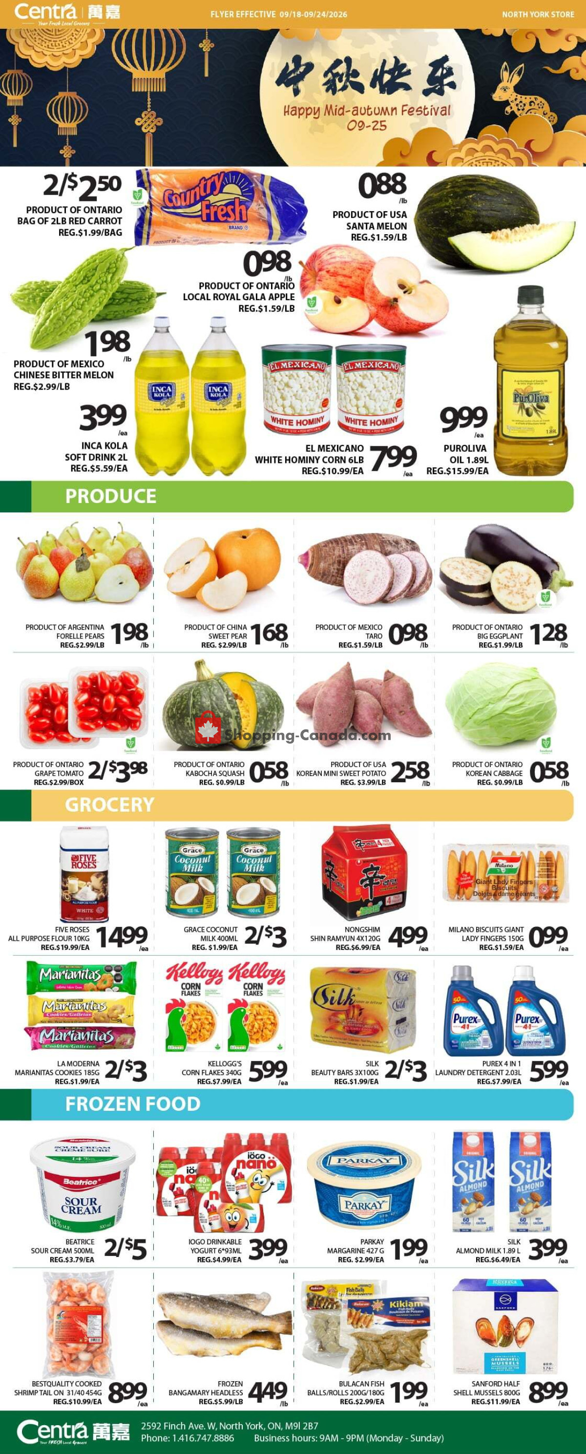 Centra Food Market flyer from Thursday September 17, 2026 to Thursday September 24, 2026 - page 1