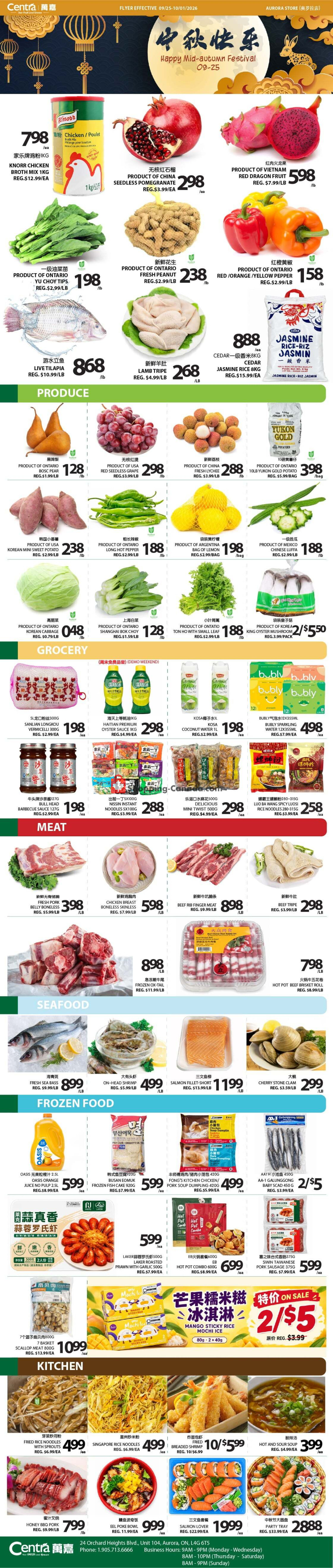 Centra Food Market flyer from Tuesday September 22, 2026 to Monday September 28, 2026 - page 1