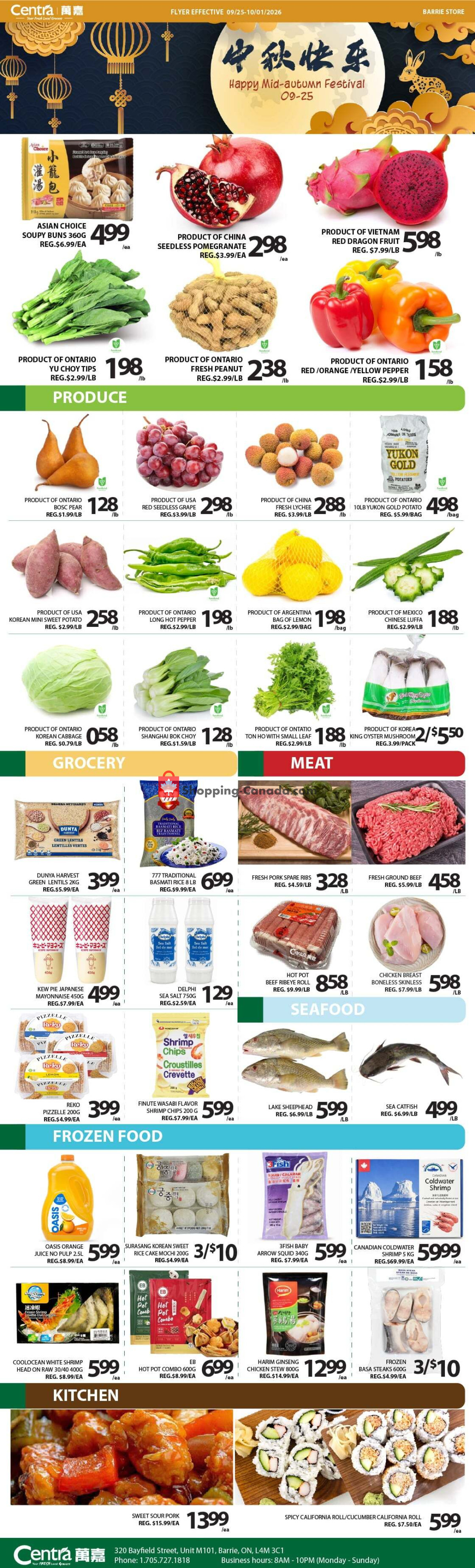 Centra Food Market flyer from Thursday September 24, 2026 to Thursday October 1, 2026 - page 1