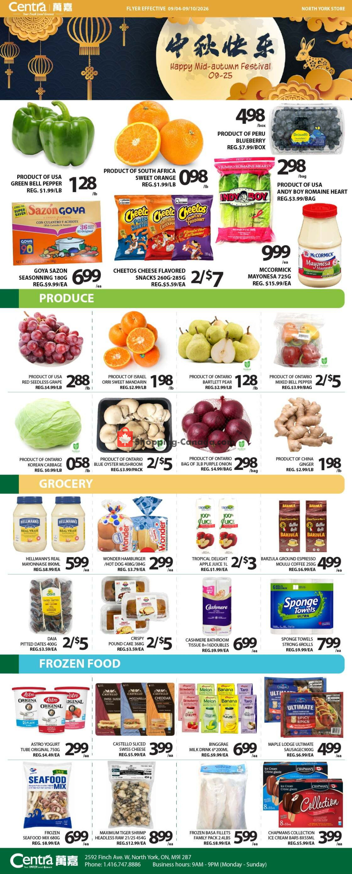 Centra Food Market flyer from Thursday September 3, 2026 to Thursday September 10, 2026 - page 1