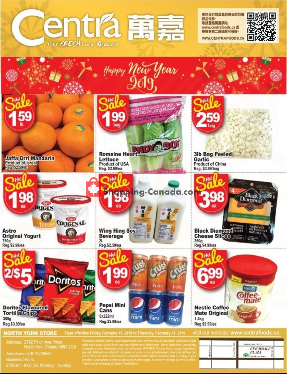 Centra Food Market flyer from Friday February 15, 2019 to Thursday February 21, 2019 - page 1