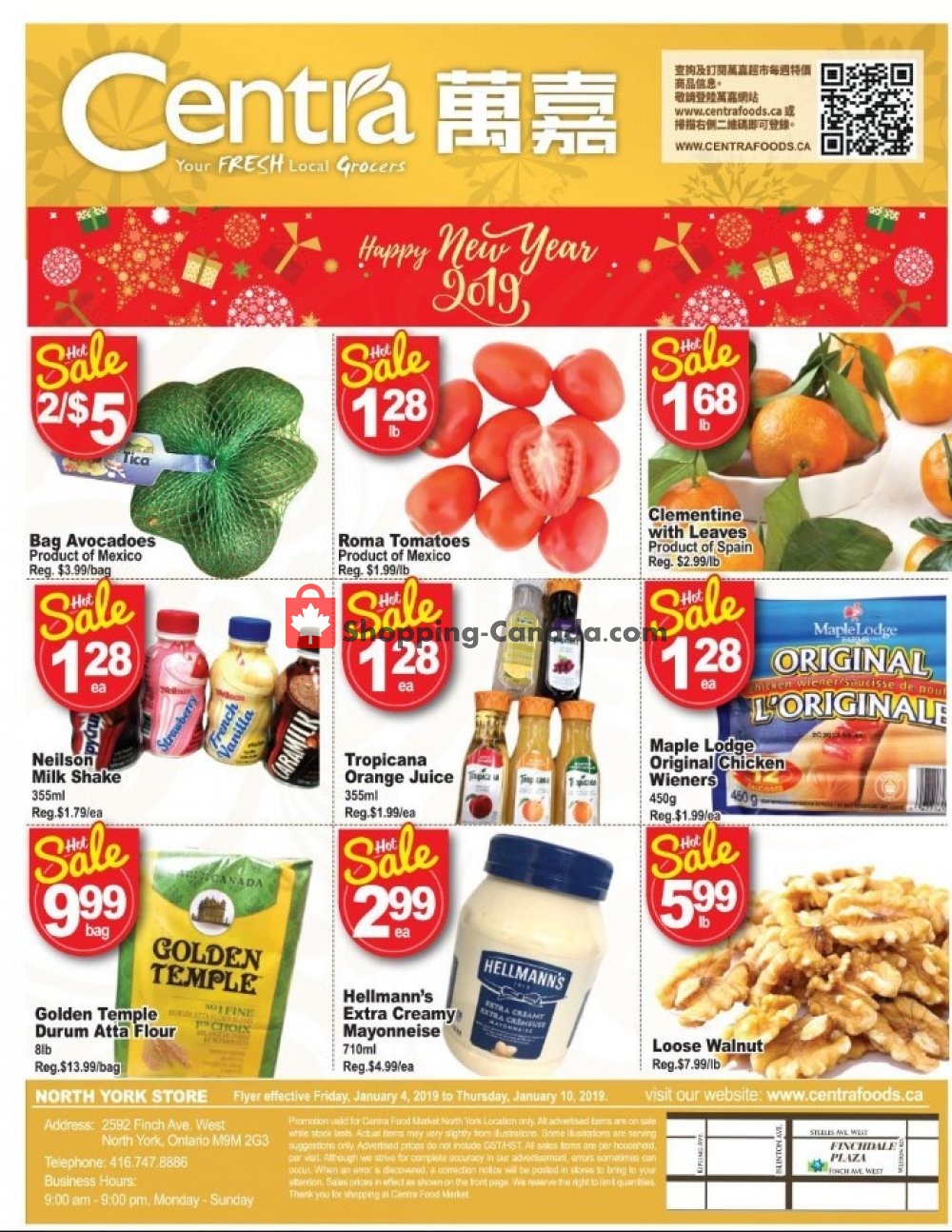 Centra Food Market flyer from Friday January 4, 2019 to Thursday January 10, 2019 - page 1