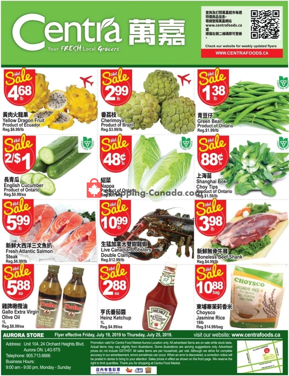 Centra Food Market flyer from Friday July 19, 2019 to Thursday July 25, 2019 - page 1
